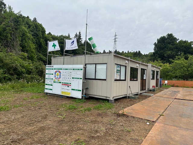 福島県白河市内太陽光発電所新設工事着工致しました。